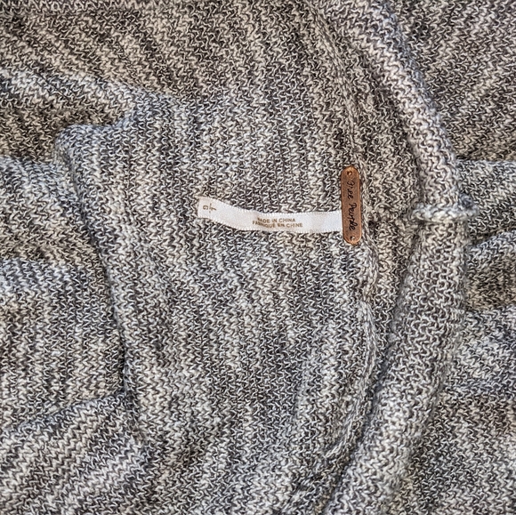 Free People Waterfall Cardigan Size L Taupe Gray - Picture 4 of 4